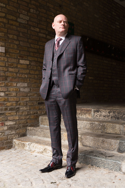 Bespoke Men's Three-Piece Window Pane Suit
