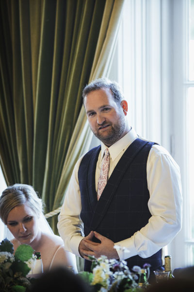 Mens Check Wedding Suit Speech